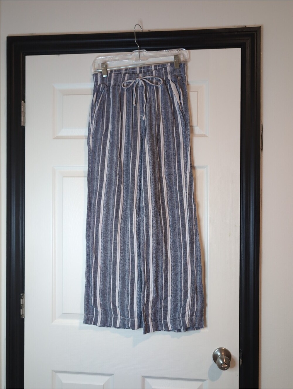 Small Briggs linen blend casual Striped pants